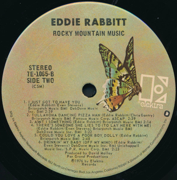 Eddie Rabbitt - Rocky Mountain Music (LP, Album, CSM)