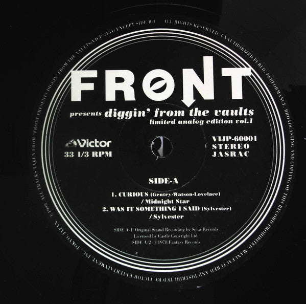 Various - Front Presents Diggin' From Vaults Limited Analog Edition...