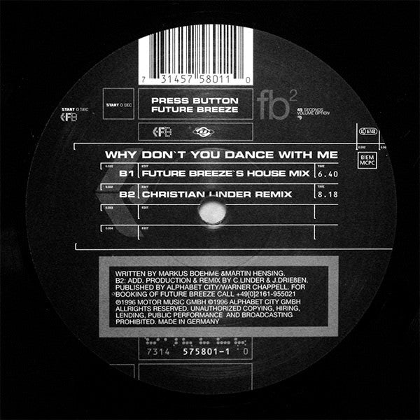 Future Breeze - Why Don't You Dance With Me (12"")