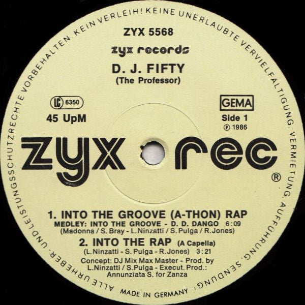 D.J. Fifty (The Professor)* - Into The Groove (A-Thon) Rap (12"", Maxi)