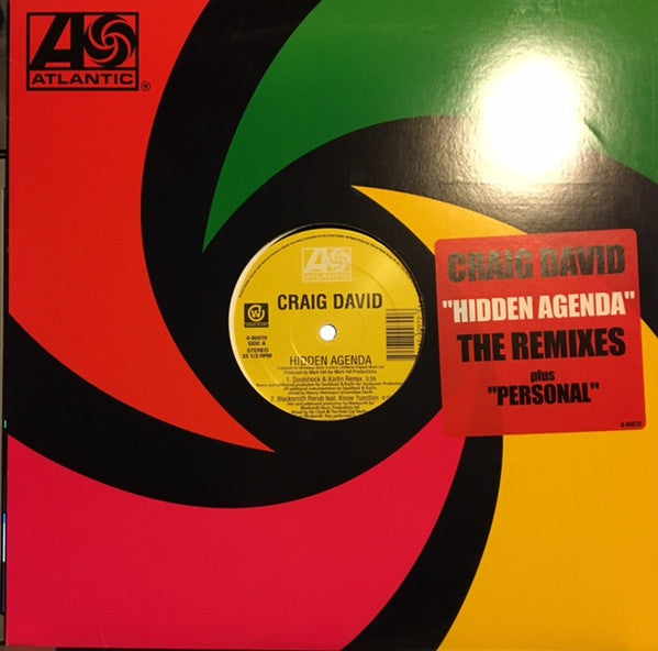 Craig David - Hidden Agenda (Remixes) / Personal (12")
