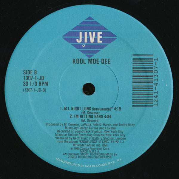Kool Moe Dee - All Night Long (12"")