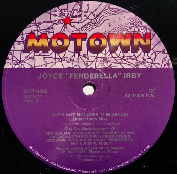 Joyce ""Fenderella"" Irby - She's Not My Lover (12"", Single)