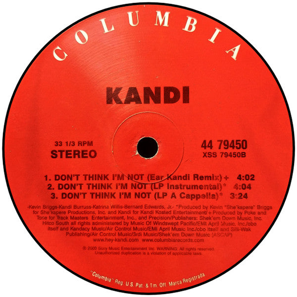 Kandi - Don't Think I'm Not (12"")