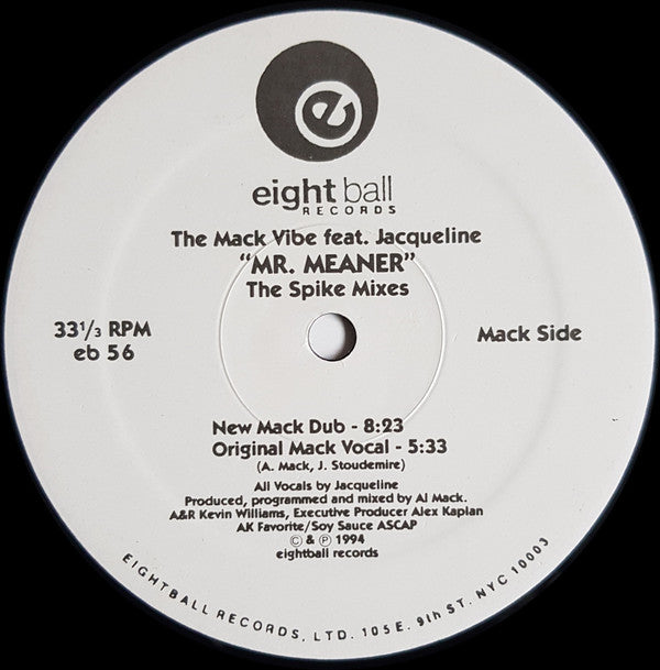 The Mack Vibe Feat. Jacqueline - Mr. Meaner (The Spike Mixes) (12"")