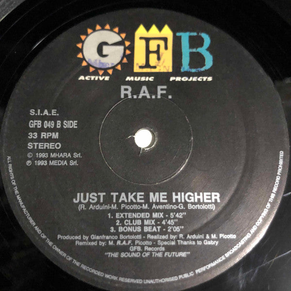 R.A.F. - Just Take Me Higher (12")