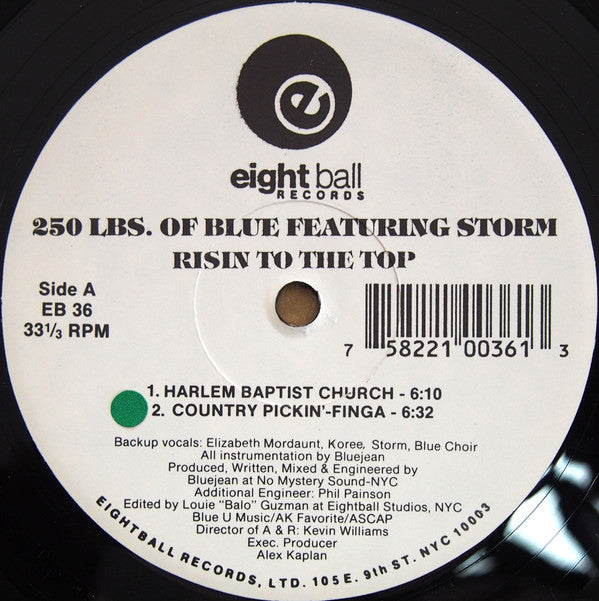 250 Lbs. Of Blue Featuring Storm* - Risin To The Top (12"")