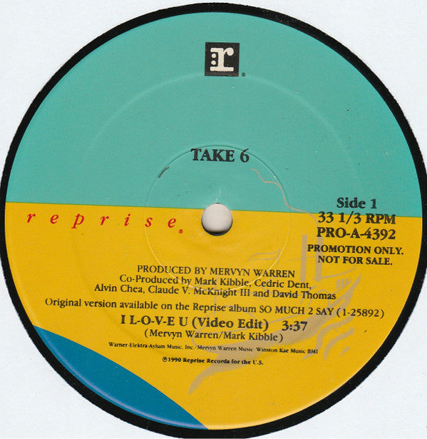 Take 6 - I L-O-V-E U (12"", Promo)