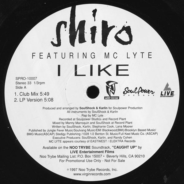 Shiro Featuring MC Lyte - I Like (12"", Promo)