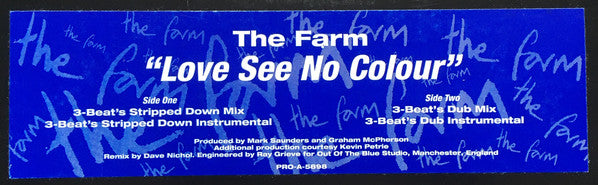 The Farm - Love See No Colour (12"", Promo)