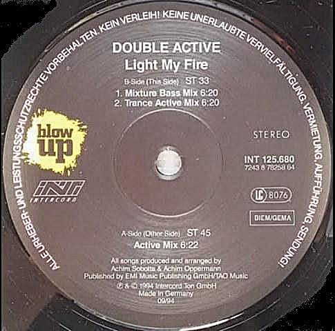 Double Active - Light My Fire (12"")