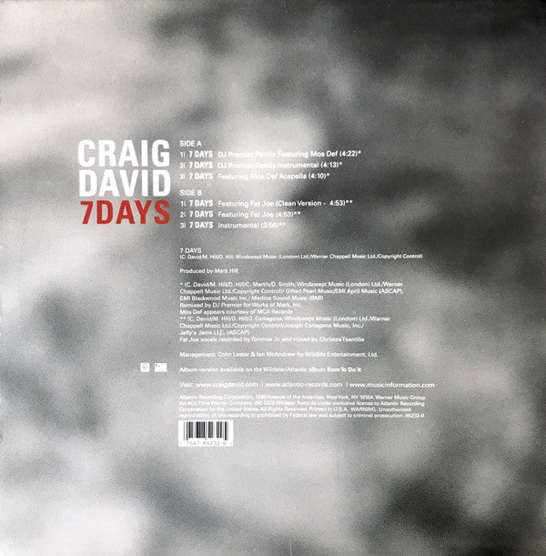 Craig David - 7 Days (12"", Maxi)