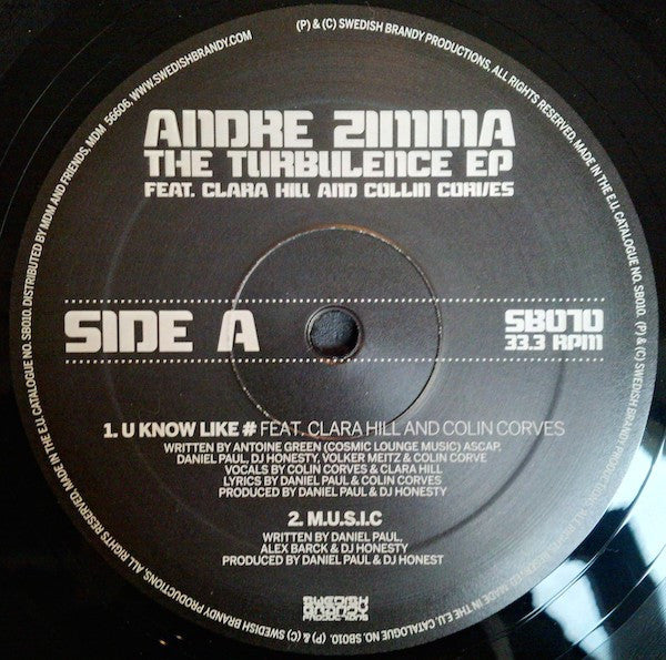Andre Zimma - The Turbulence EP (12"", EP)