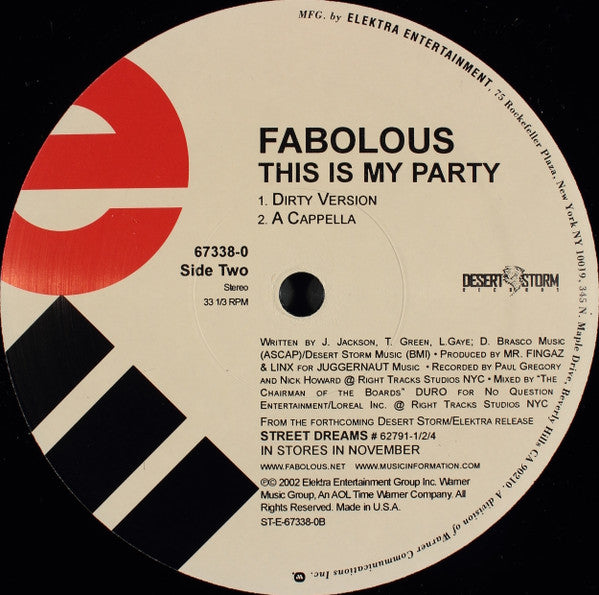 Fabolous - This Is My Party (12"")