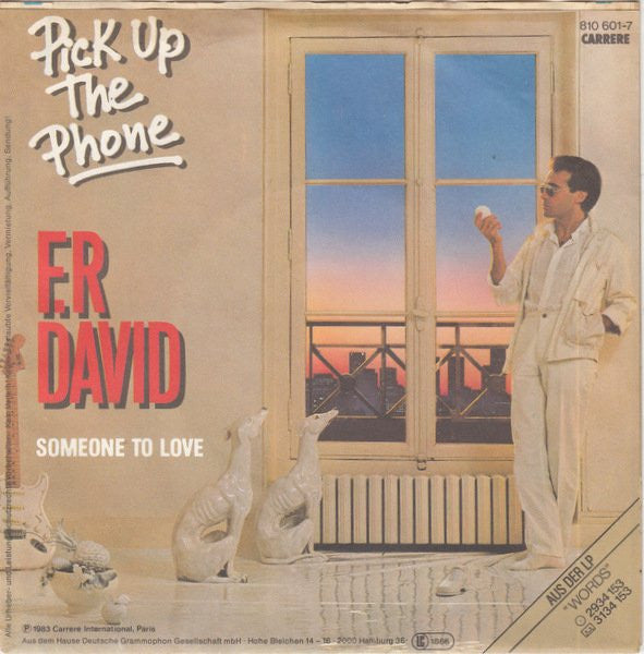 F.R David* - Pick Up The Phone (7", Single)