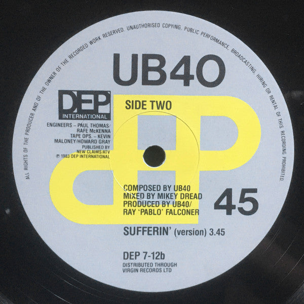 UB40 - Red Red Wine (12"", Single)
