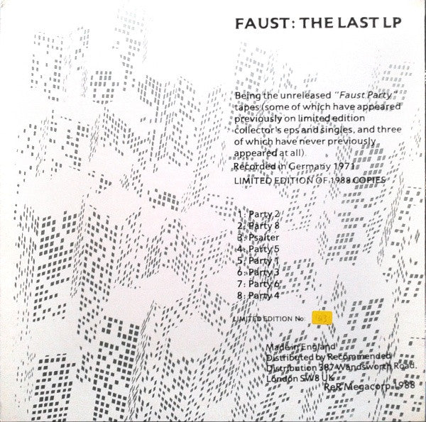 Faust - The Last LP (LP, Album, Ltd, Num)