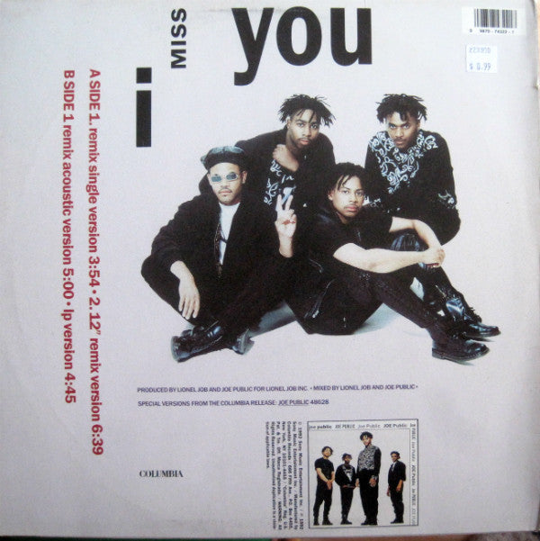 Joe Public - I Miss You (12"")