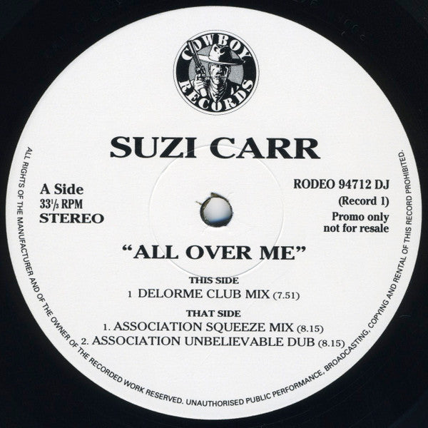 Suzi Carr - All Over Me (UK & US Mixes) (2x12"", Promo)