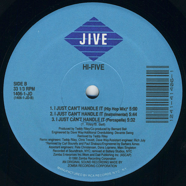 Hi-Five - I Just Can't Handle It (12"")