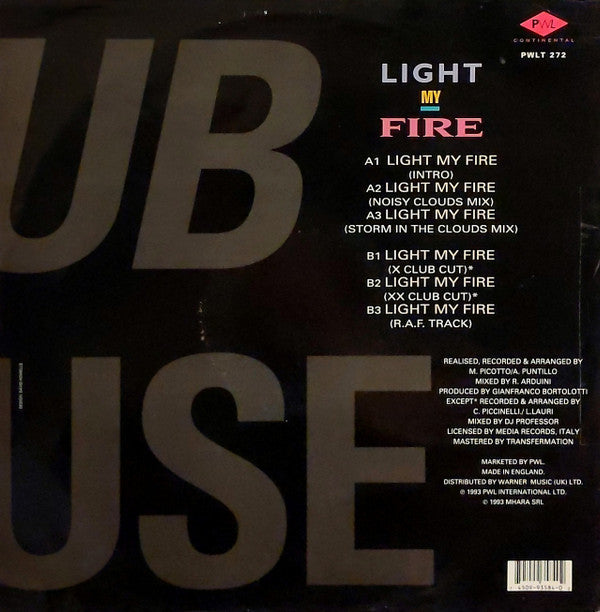 Club House - Light My Fire (12"")