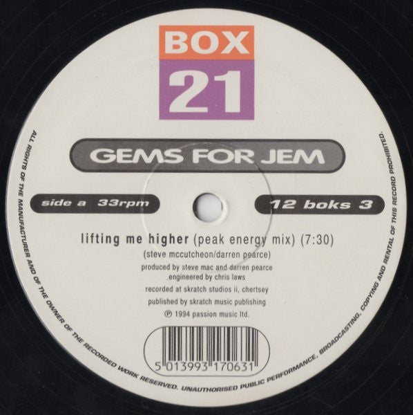 Gems For Jem - Lifting Me Higher (12"", Single)