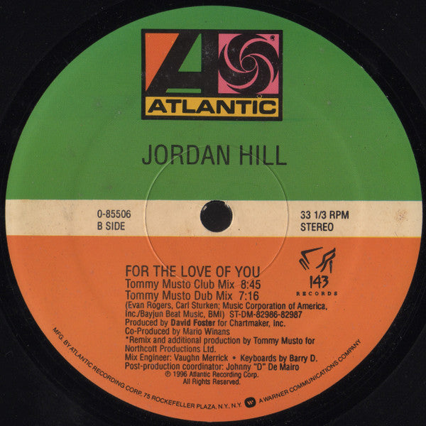 Jordan Hill - For The Love Of You (12")