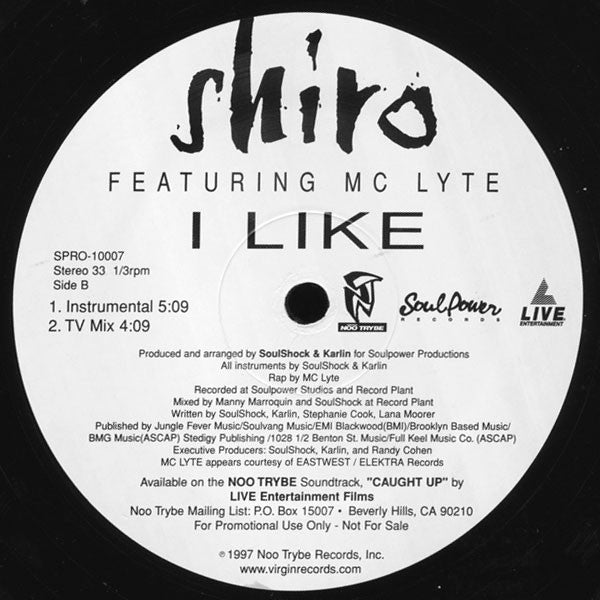 Shiro Featuring MC Lyte - I Like (12"", Promo)