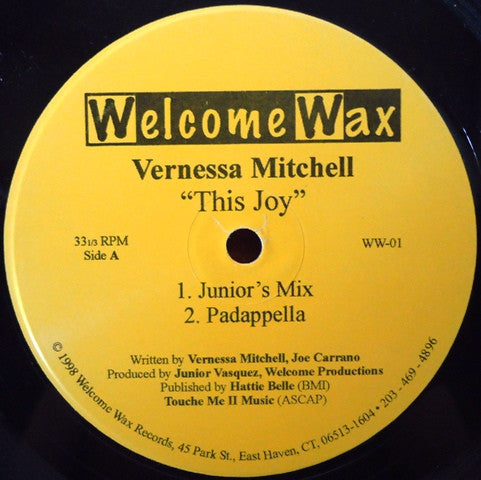 Vernessa Mitchell - This Joy (12")