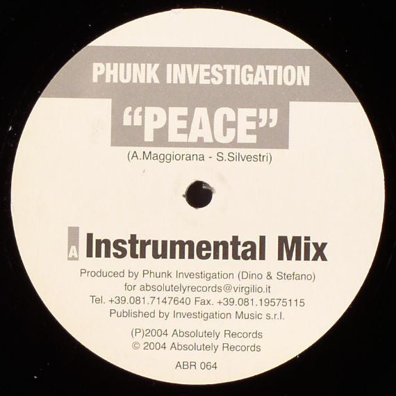 Phunk Investigation - Peace (12")