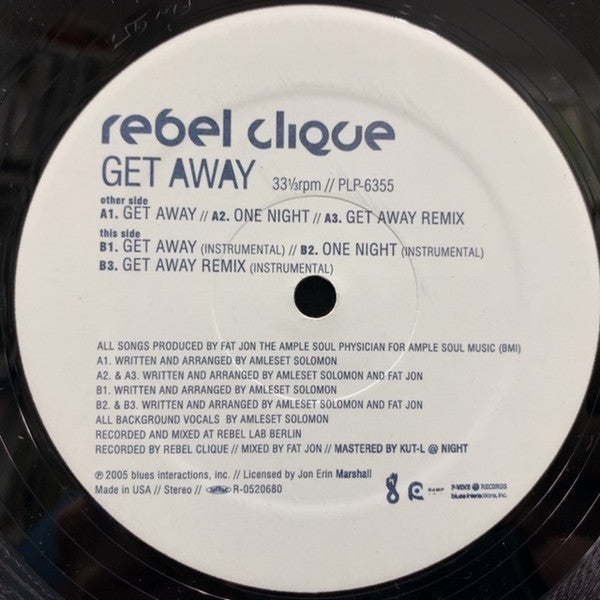 Rebel Clique - Get Away (12", Single)