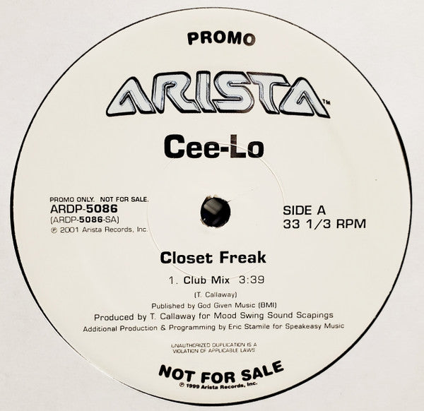 Cee-Lo - Closet Freak (12"", Promo)