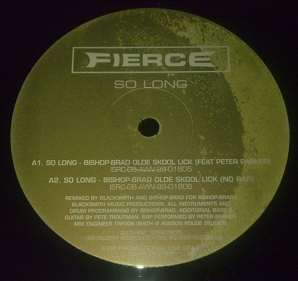 Fierce (2) - So Long (12"")
