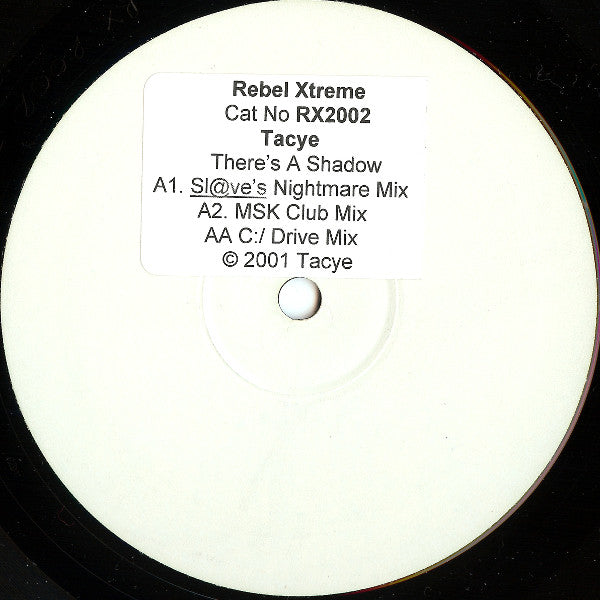 Tacye - There's A Shadow (12"", Promo, W/Lbl)