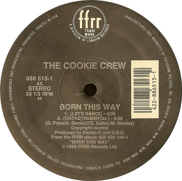 The Cookie Crew - Born This Way (12"", Single)