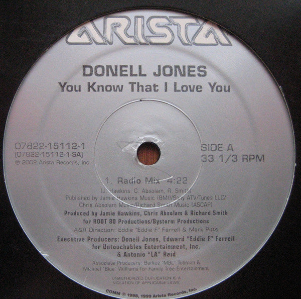 Donell Jones - You Know That I Love You (12"")