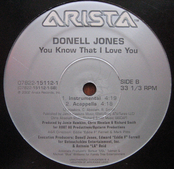 Donell Jones - You Know That I Love You (12"")
