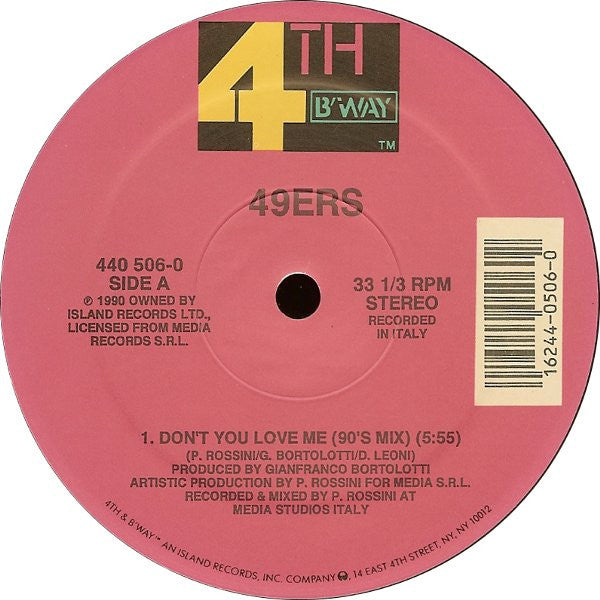 49ers - Don't You Love Me (12"", Single)