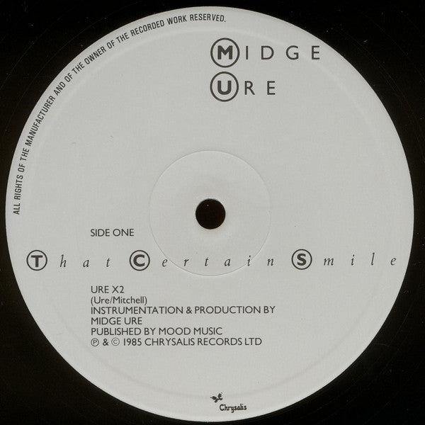 Midge Ure - That Certain Smile (12"", Single)
