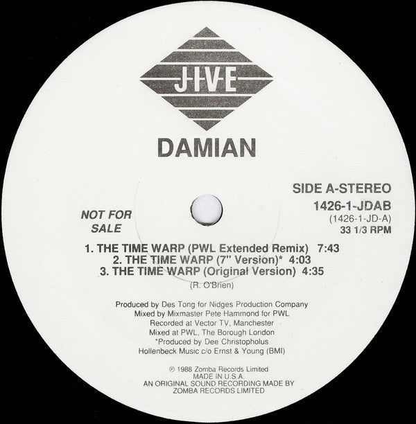 Damian - The Time Warp (12", Promo)