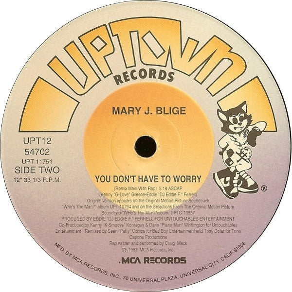 Mary J. Blige - You Don't Have To Worry (12"")