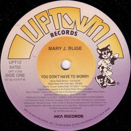 Mary J. Blige - You Don't Have To Worry (12"")
