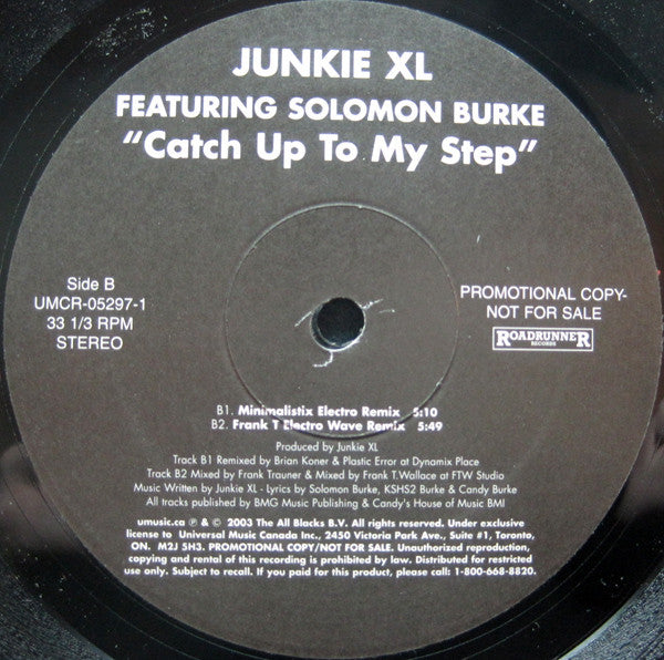 Junkie XL - Catch Up To My Step (12", Promo)