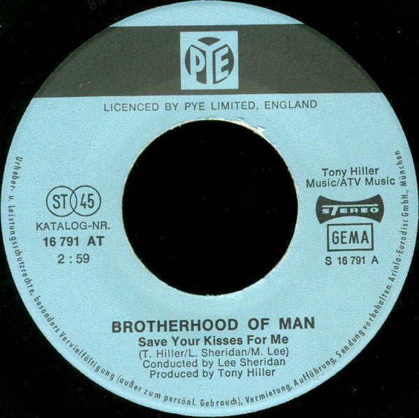 Brotherhood Of Man - Save Your Kisses For Me (7", Single)
