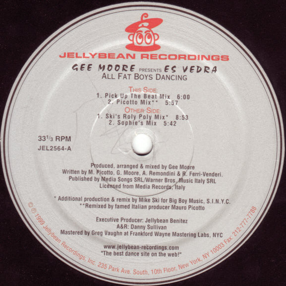 Gee Moore Presents Es Vedra - All Fat Boys Dancing (12"")