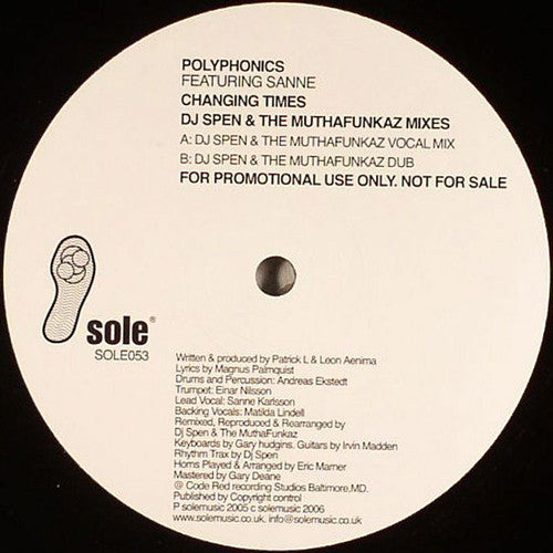 Polyphonics - Changing Times (DJ Spen & The MuthaFunkaz Mixes) (12"")