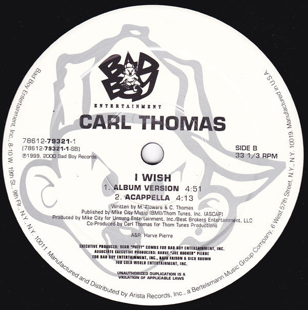 Carl Thomas - I Wish (12"", Single)