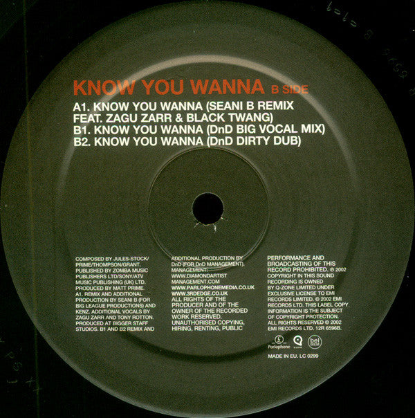 3rd Edge - Know You Wanna (12"", Maxi)