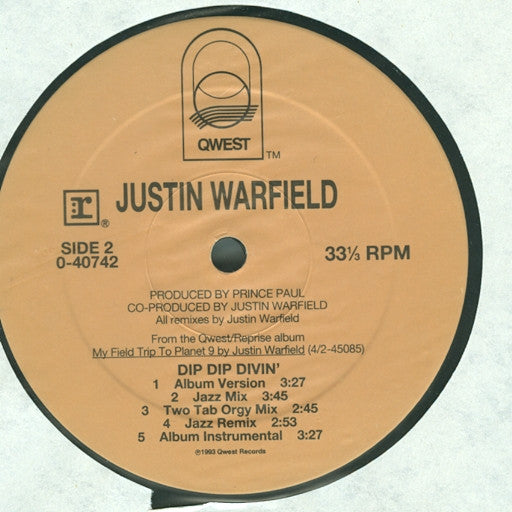 Justin Warfield - K Sera Sera / Dip Dip Divin' (12")