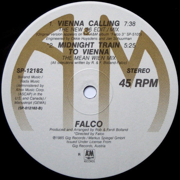 Falco - Vienna Calling (12"", Single)